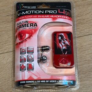 Visual Land V-Motion Pro 4GB Media Player Red ME-964-4GB-RED New Sealed Retro